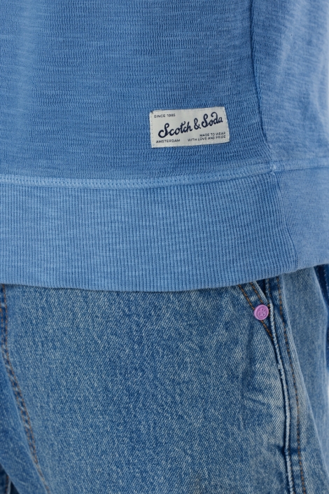 Scotch & Soda garment dye structured sweatshirt